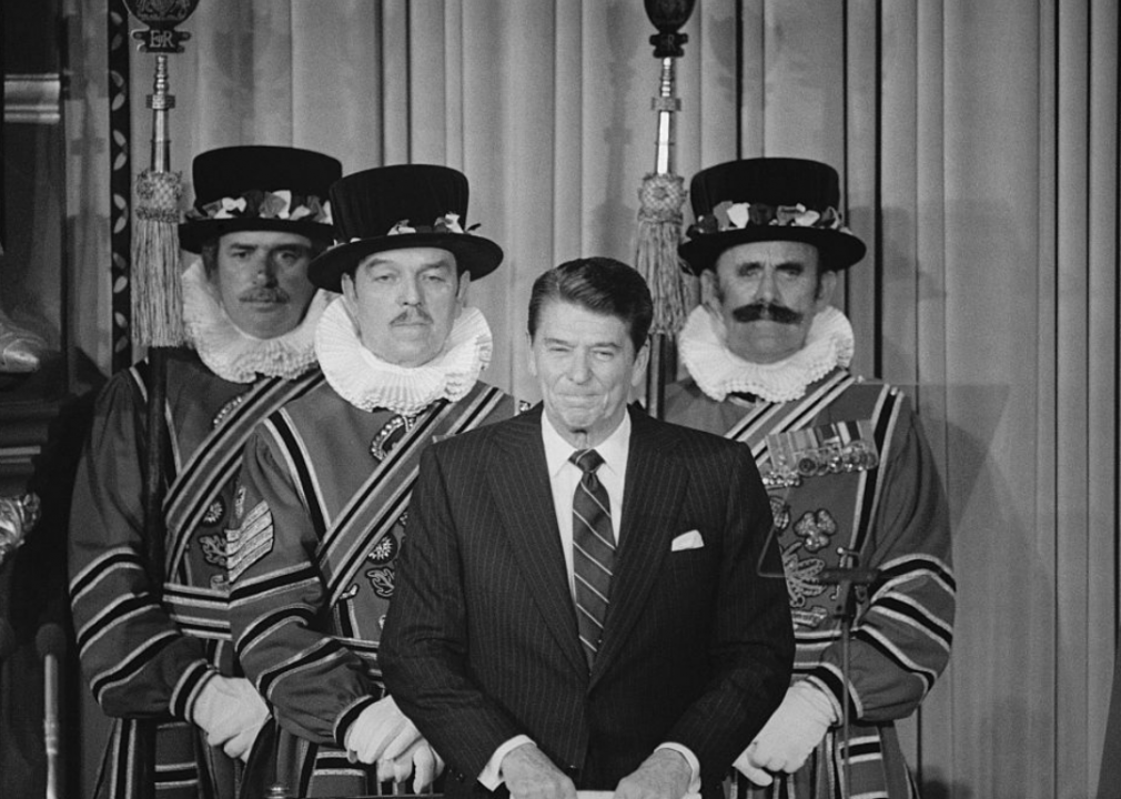 1982: Reagan speaks at a British Parliamentary session